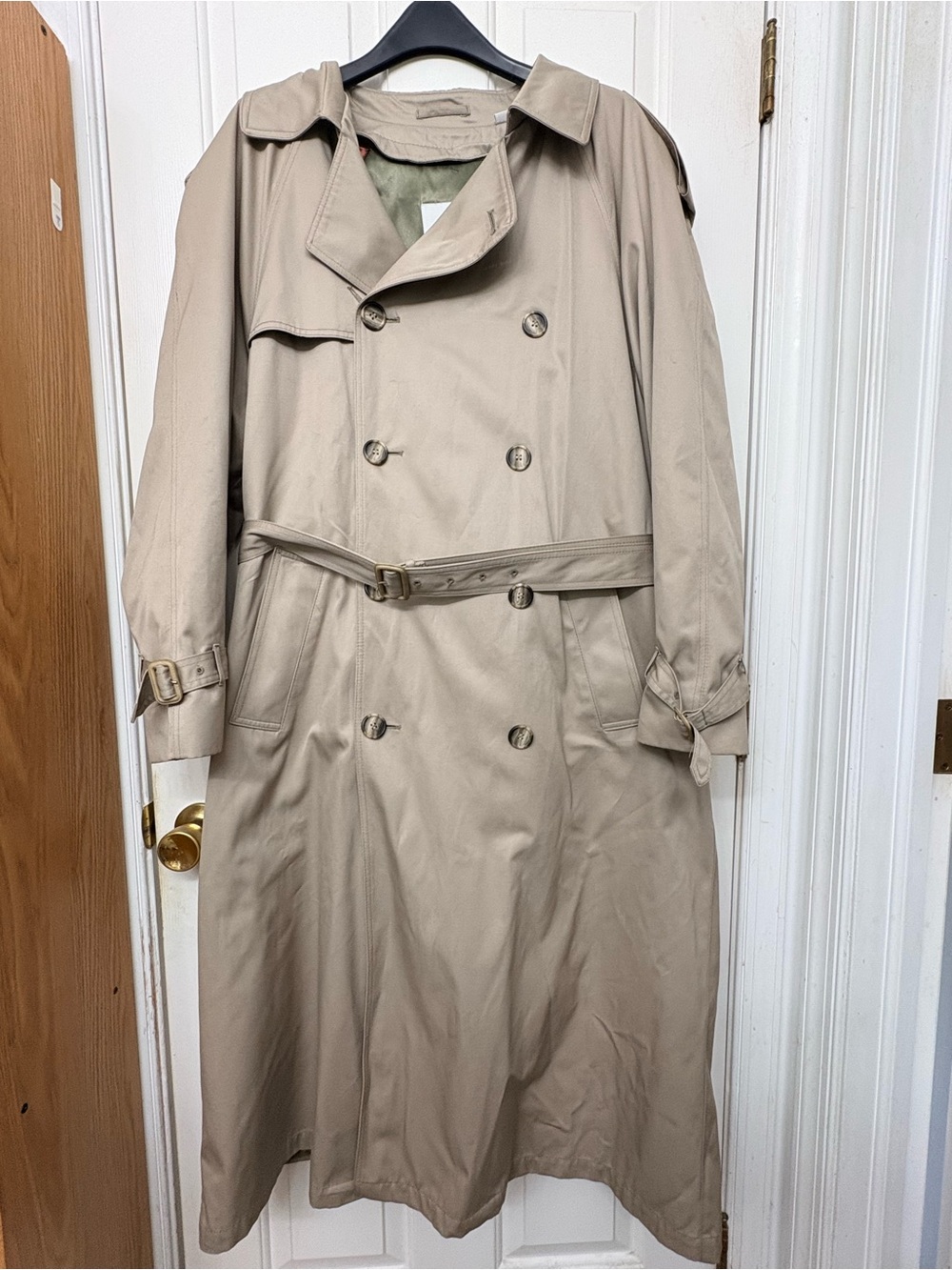 London Fog Beige Double-Breasted Trench Coat